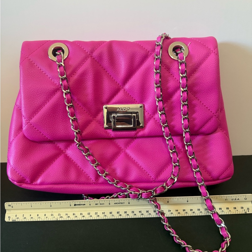 Aldo Vibrant Pink Quilted Shoulder Bag